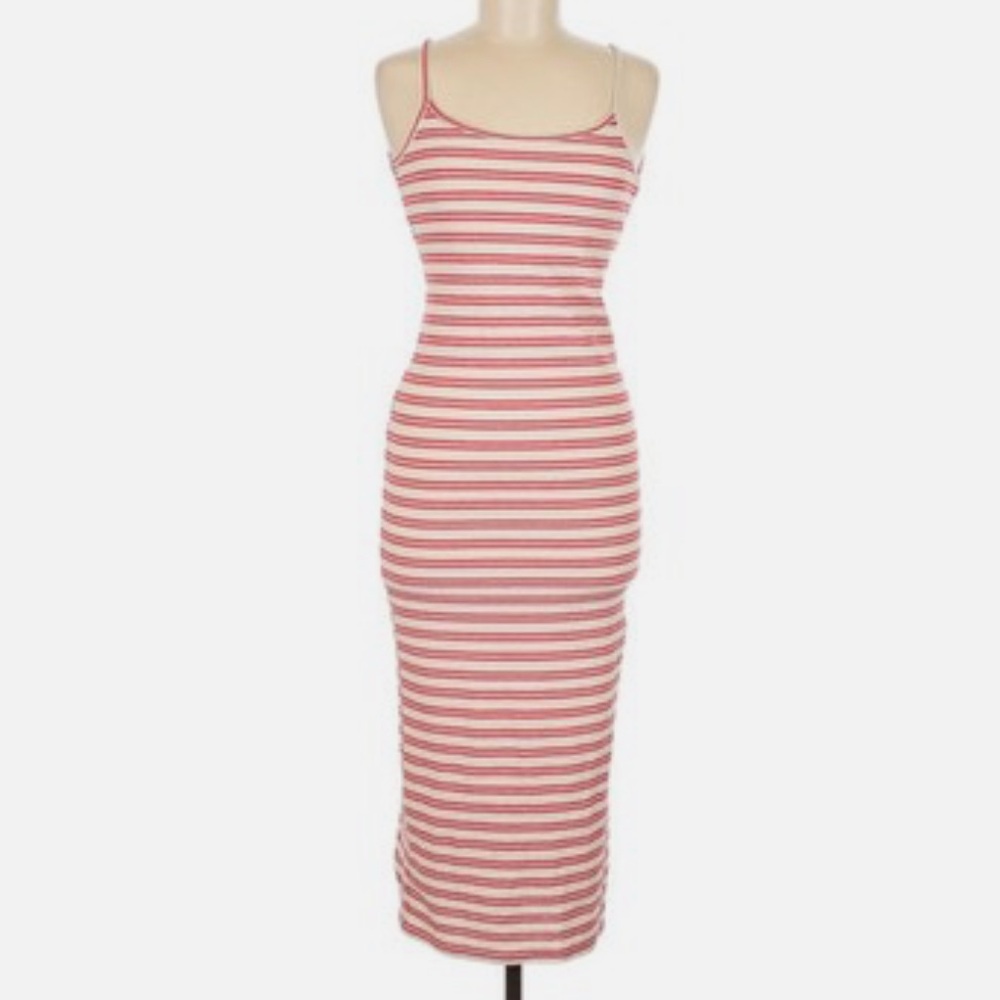 Zara Striped Sleeveless Maxi Dress
